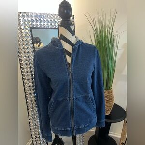 Women’s Armani Exchange hoodie Jean Jacket Like- New condition size S/P